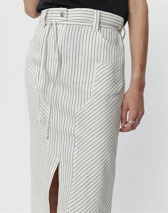 Freda Cozy  Linen Stripe Nederdel